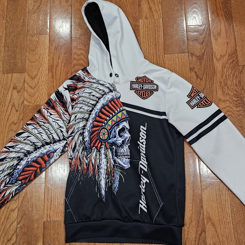 Harley Davidson Skull Hoodie Size XS